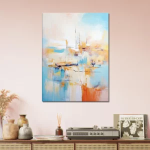 Tableau Horizon Breton Abstrait, teintes douces horizon breton abstrait, teintes douces