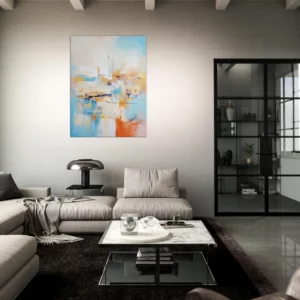 Tableau Horizon Breton Abstrait, teintes douces horizon breton abstrait, teintes douces