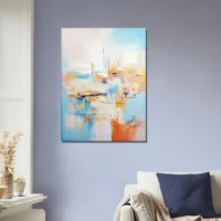 horizon breton abstrait, teintes douces