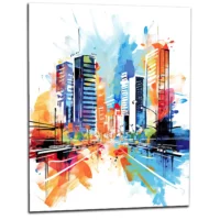 Cadre Métropole dynamique paysage urbain abstrait métropole dynamique paysage urbain abstrait