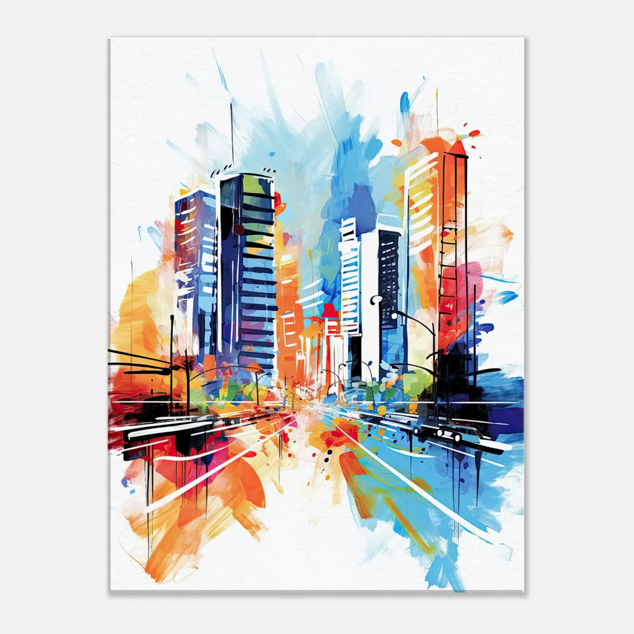 Cadre Métropole dynamique  paysage urbain abstrait métropole dynamique  paysage urbain abstrait