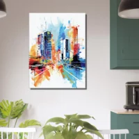 Cadre Métropole dynamique paysage urbain abstrait métropole dynamique paysage urbain abstrait