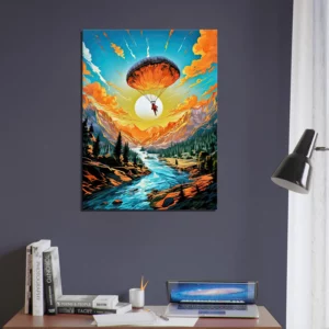 parachutisme et paysage sauvage canadien