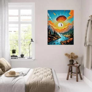 parachutisme et paysage sauvage canadien