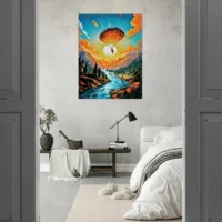 parachutisme et paysage sauvage canadien