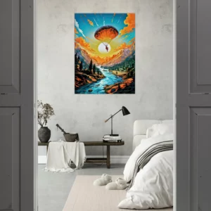 parachutisme et paysage sauvage canadien