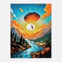 parachutisme et paysage sauvage canadien