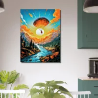 parachutisme et paysage sauvage canadien