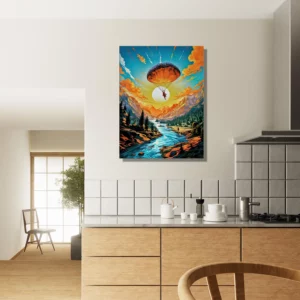 parachutisme et paysage sauvage canadien