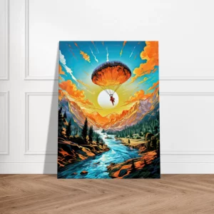 parachutisme et paysage sauvage canadien