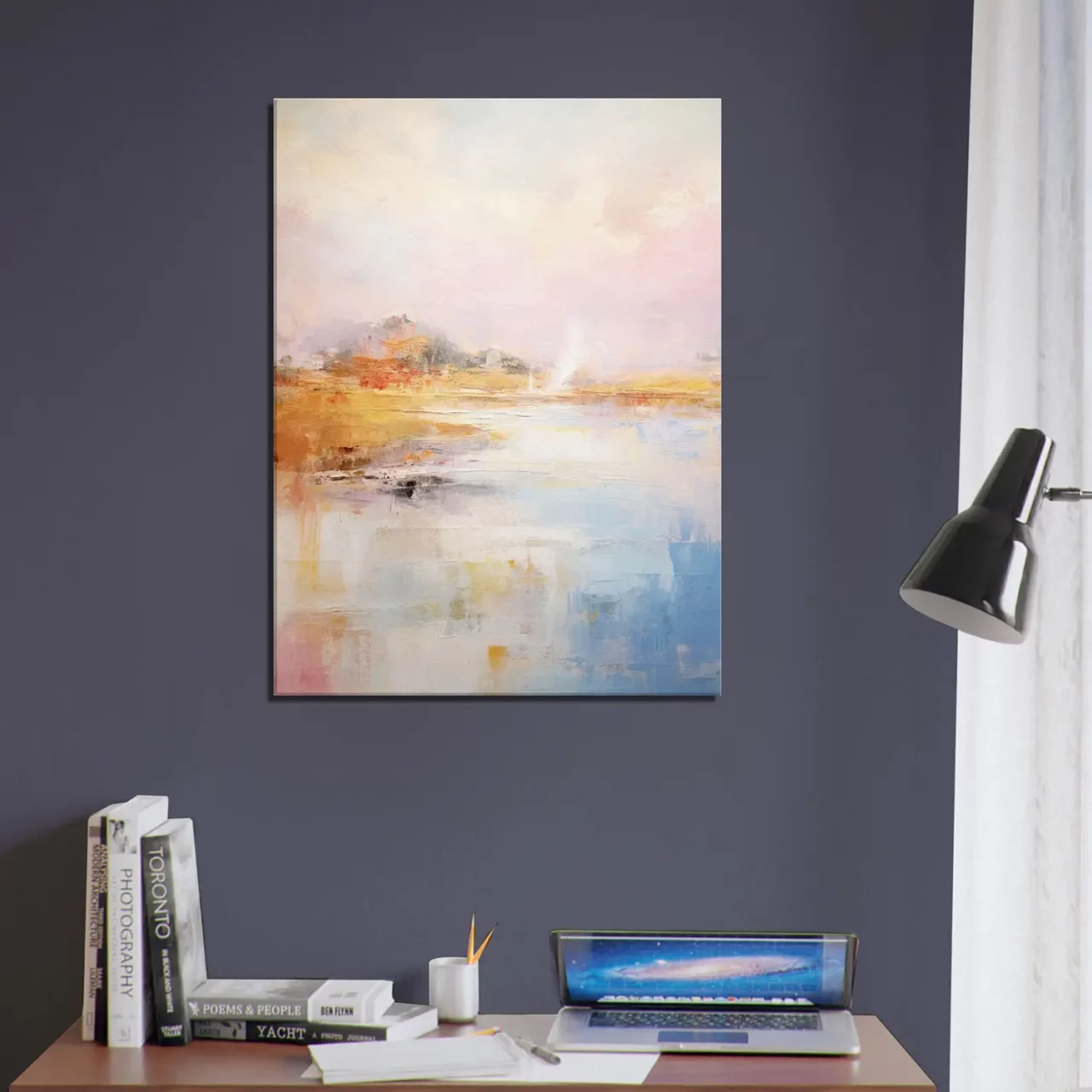 Tableau Pastel Abstrait des côtes bretonnes pastel abstrait des cotes bretonnes