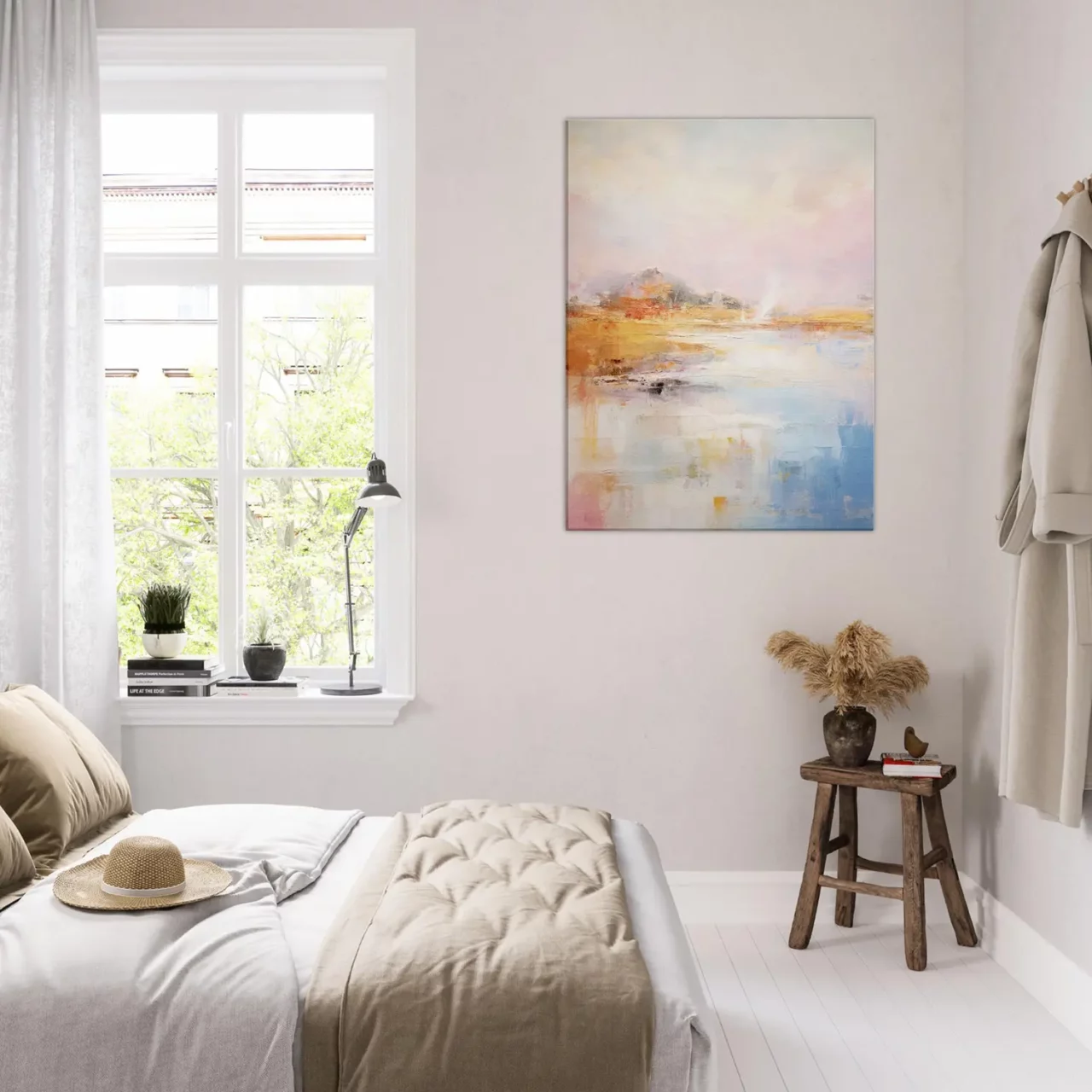 Tableau Pastel Abstrait des côtes bretonnes pastel abstrait des cotes bretonnes