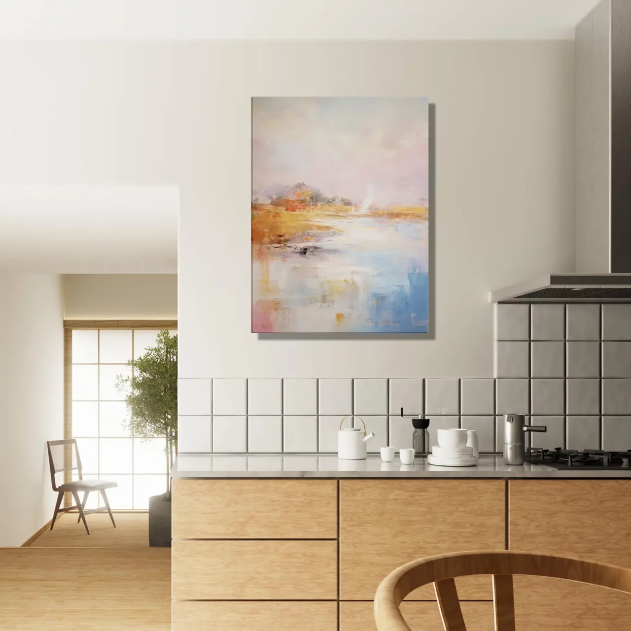 Tableau Pastel Abstrait des côtes bretonnes pastel abstrait des cotes bretonnes