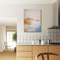 Tableau Pastel Abstrait des côtes bretonnes pastel abstrait des cotes bretonnes