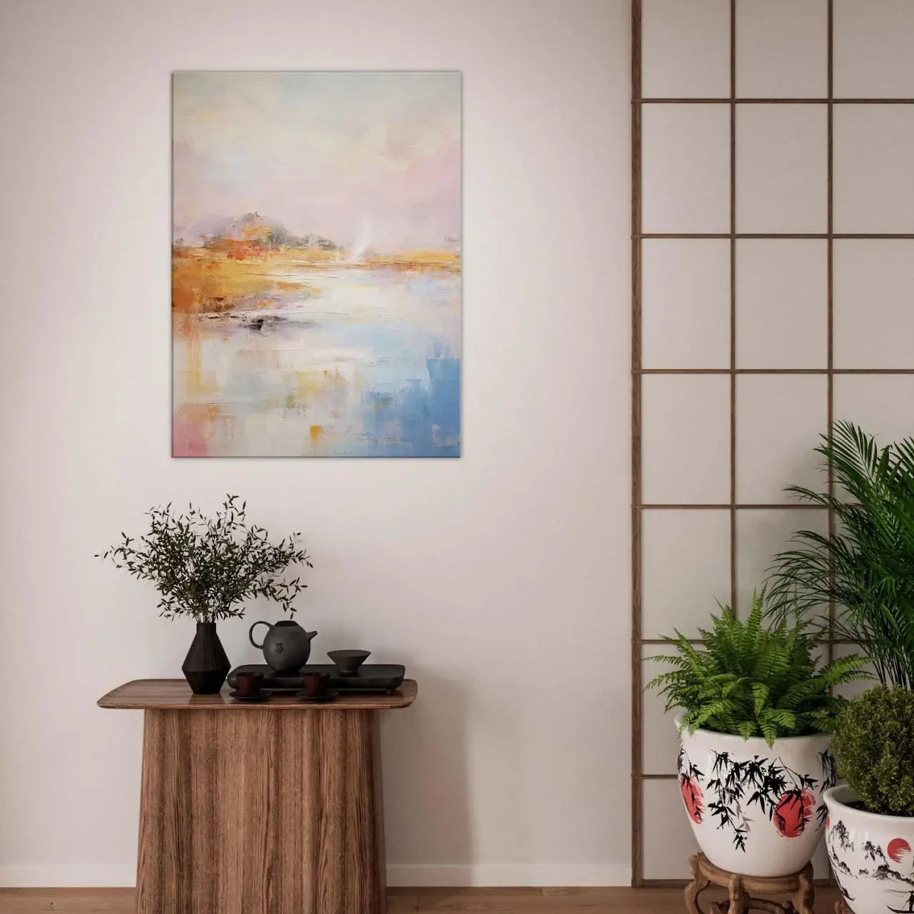 Tableau Pastel Abstrait des côtes bretonnes pastel abstrait des cotes bretonnes