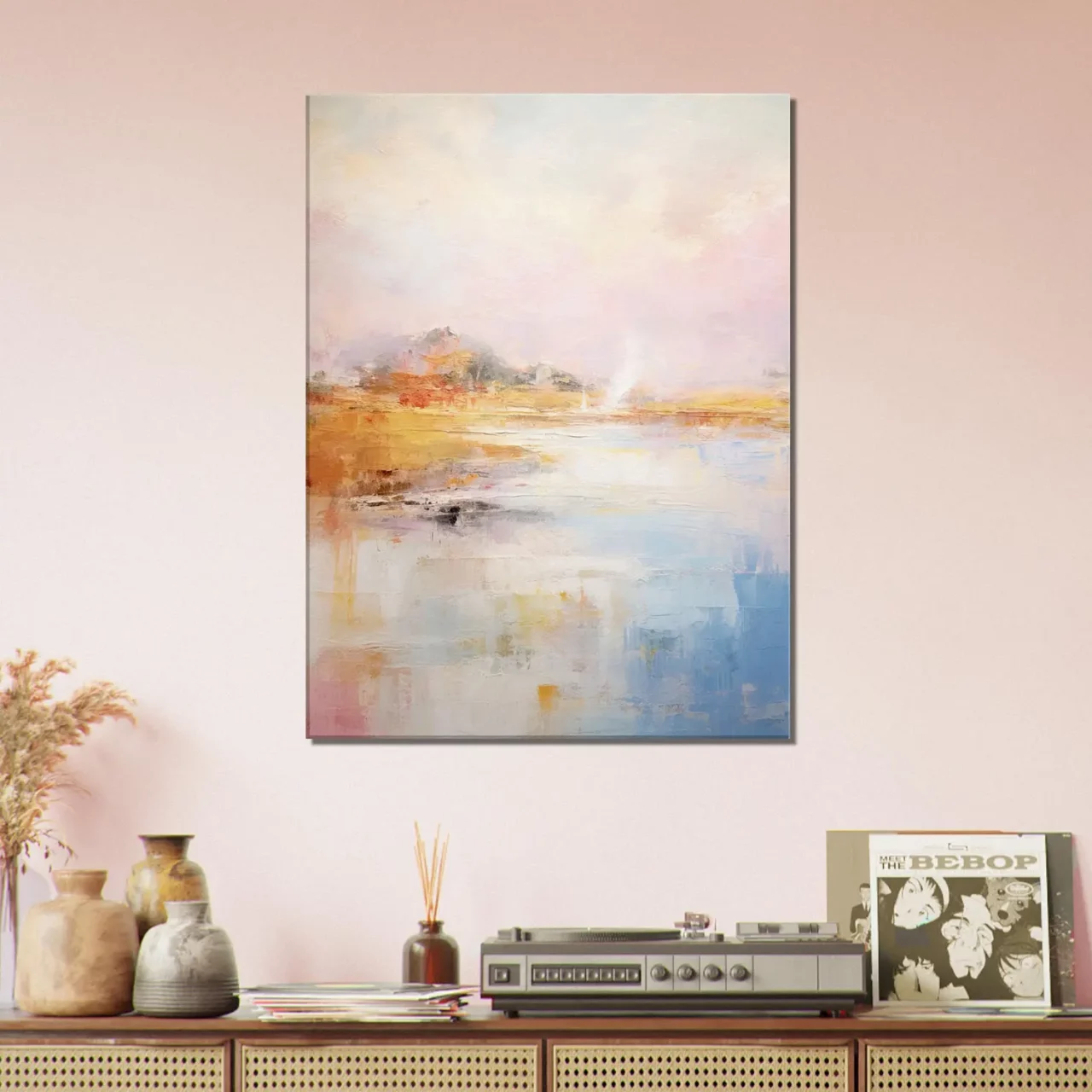 Tableau Pastel Abstrait des côtes bretonnes pastel abstrait des cotes bretonnes