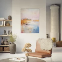 Tableau Pastel Abstrait des côtes bretonnes pastel abstrait des cotes bretonnes