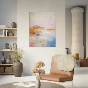 pastel abstrait des cotes bretonnes