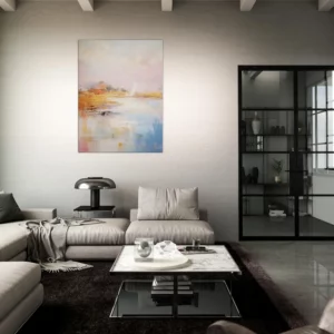 Tableau Pastel Abstrait des côtes bretonnes pastel abstrait des cotes bretonnes