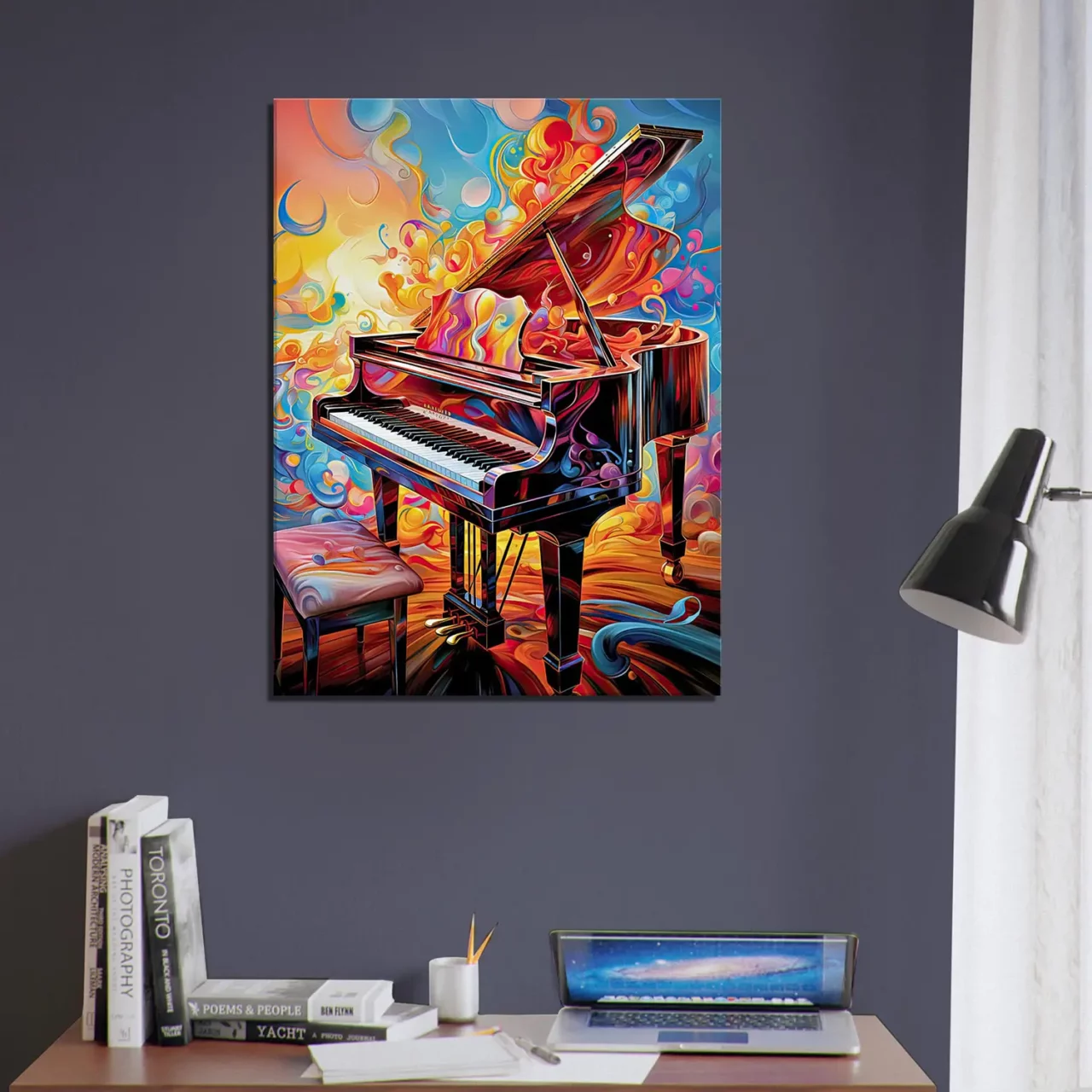 piano psychédélique et multi couleur