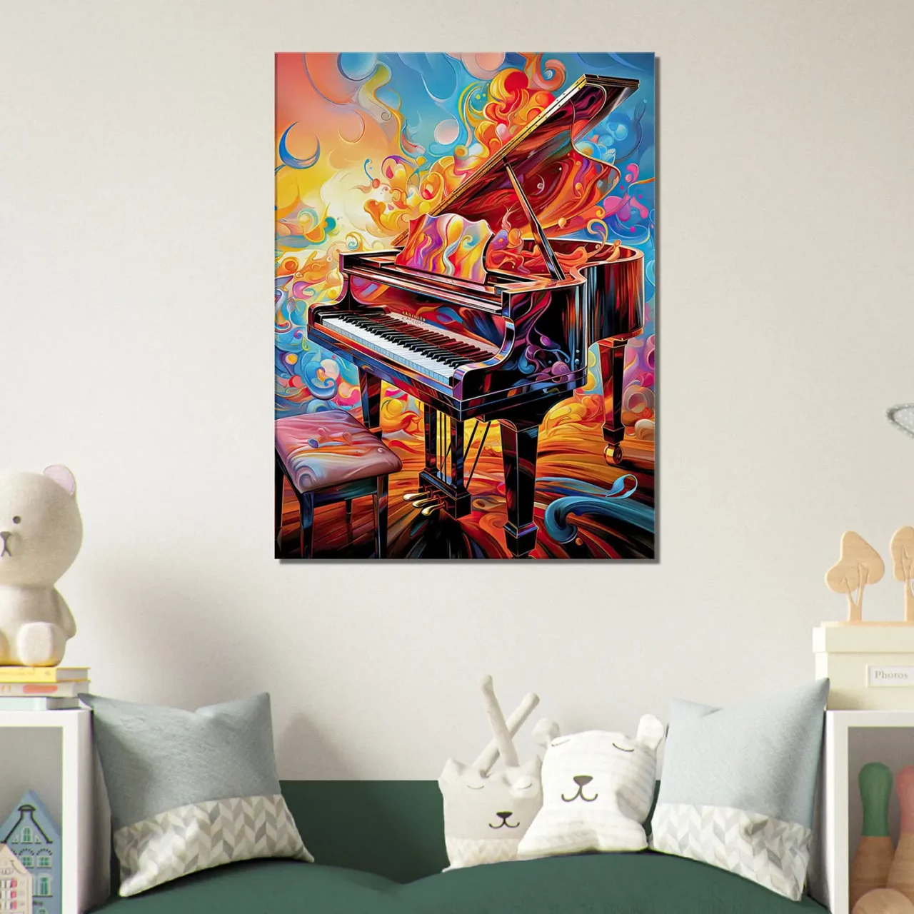 piano psychédélique et multi couleur