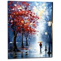 promenade solitaire nocturne en automne