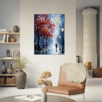 promenade solitaire nocturne en automne