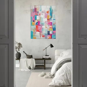 Cadre mural Reve abstrait cubique coloré