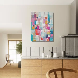 Cadre mural Reve abstrait cubique coloré