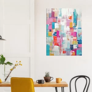 reve abstrait cubique coloré