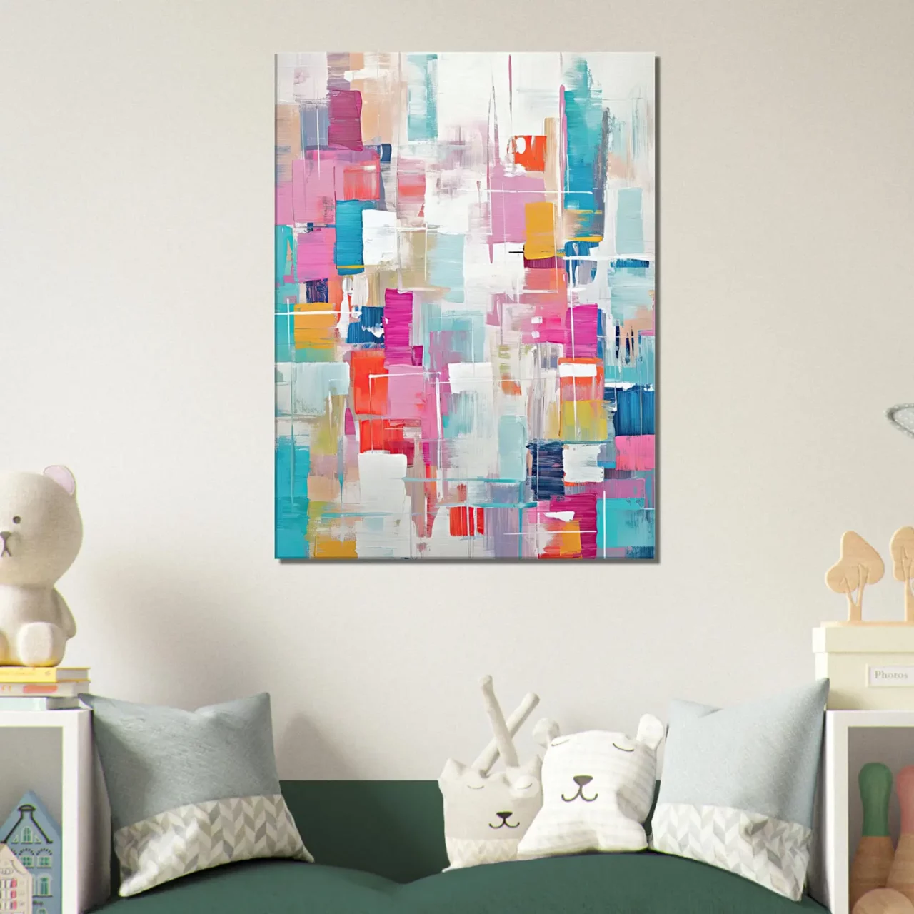 reve abstrait cubique coloré