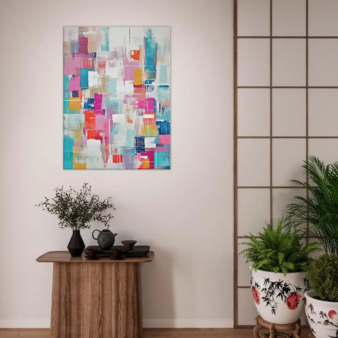 reve abstrait cubique coloré