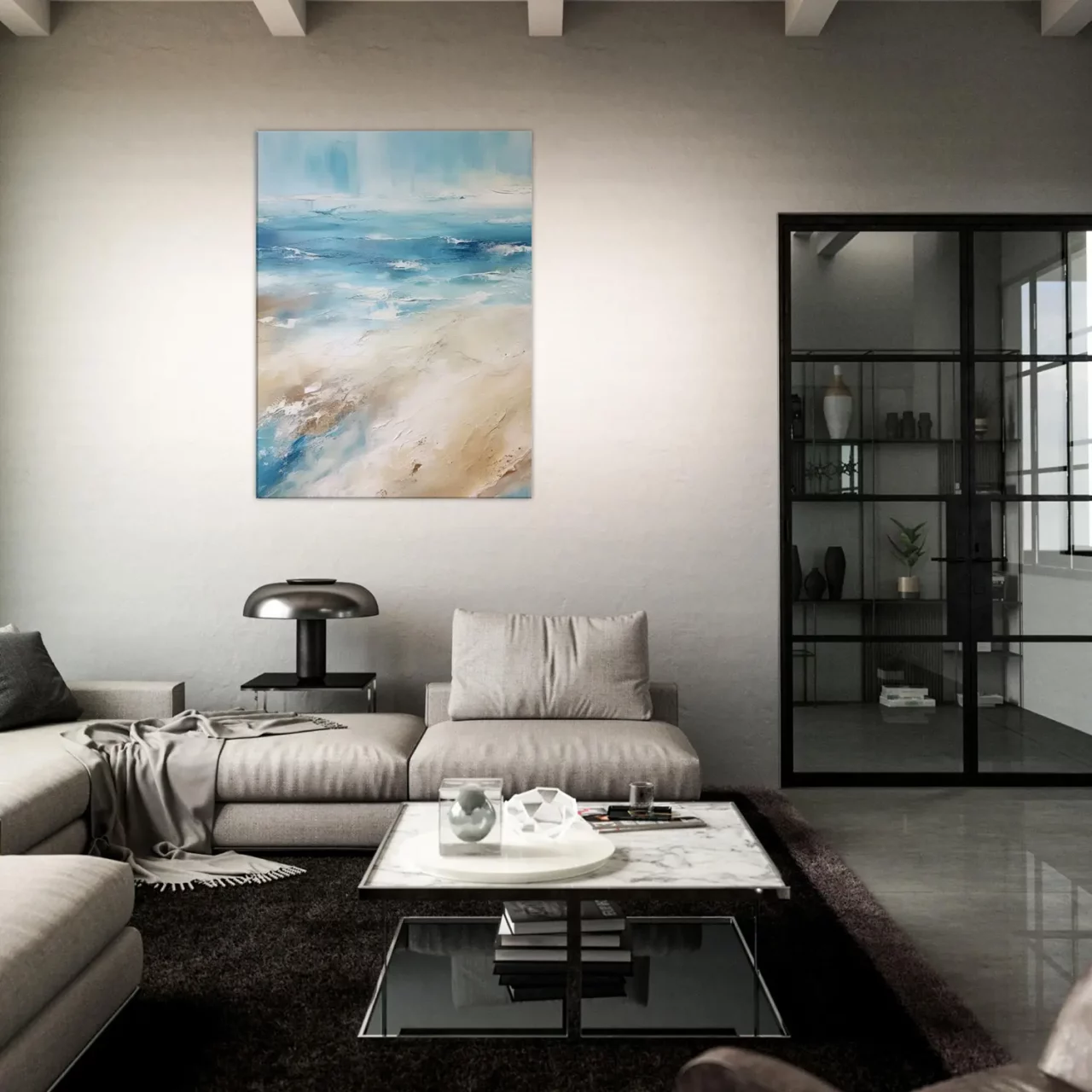 sable et ocean art abstrait