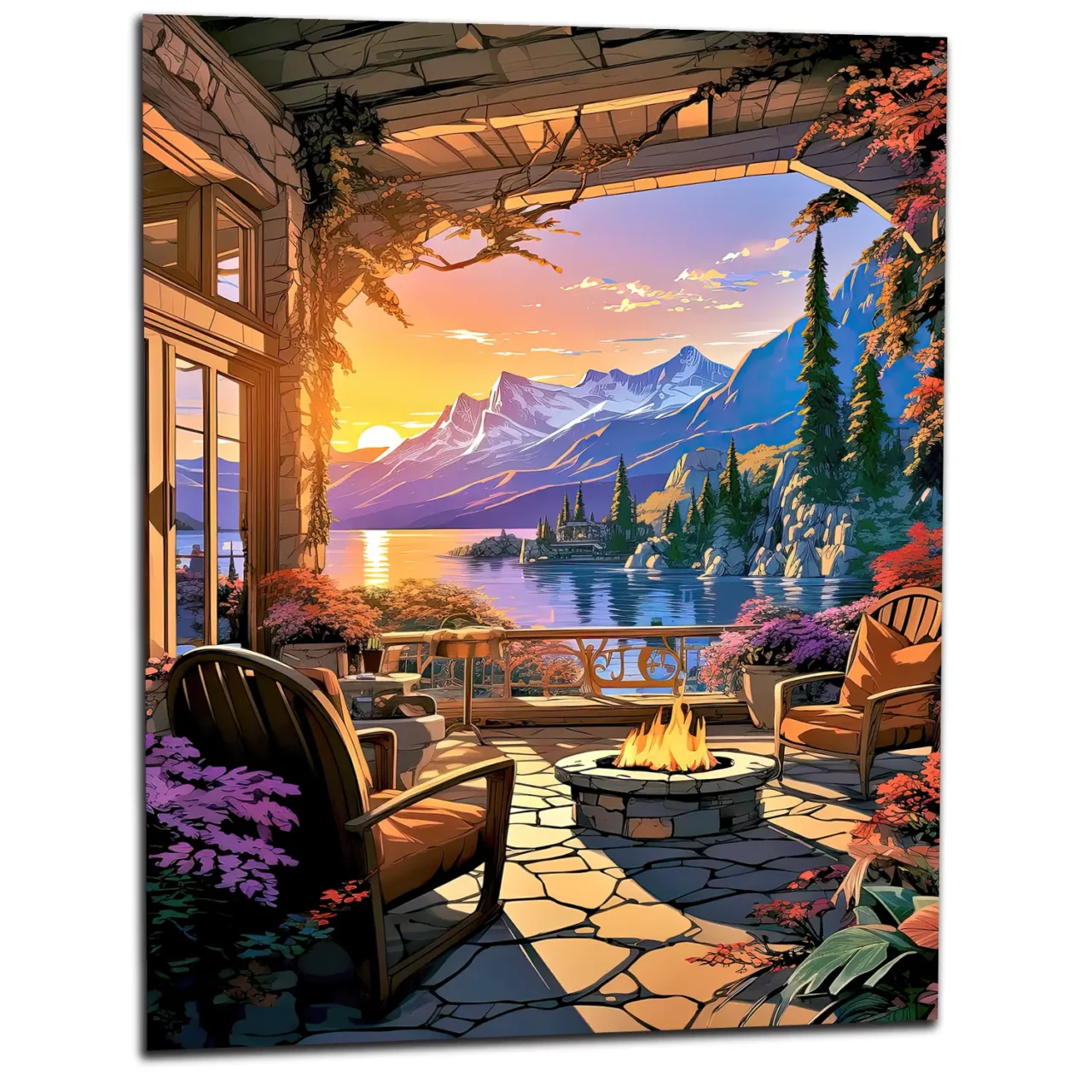 soirée d'été sur le lac louise canada