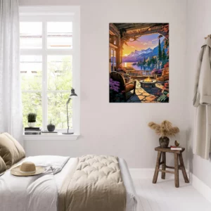 soirée d'été sur le lac louise canada