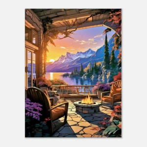 soirée d'été sur le lac louise canada