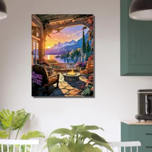 soirée d'été sur le lac louise canada