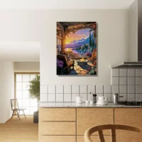 Cadre Soirée d’été sur le lac Louise Canada soirée d'été sur le lac louise canada