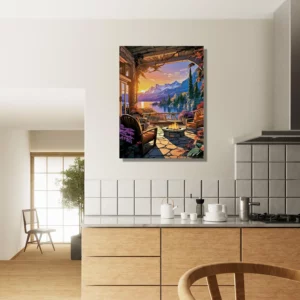 soirée d'été sur le lac louise canada