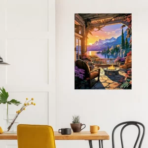 soirée d'été sur le lac louise canada