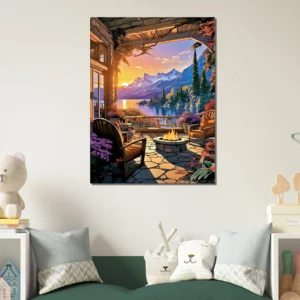 soirée d'été sur le lac louise canada