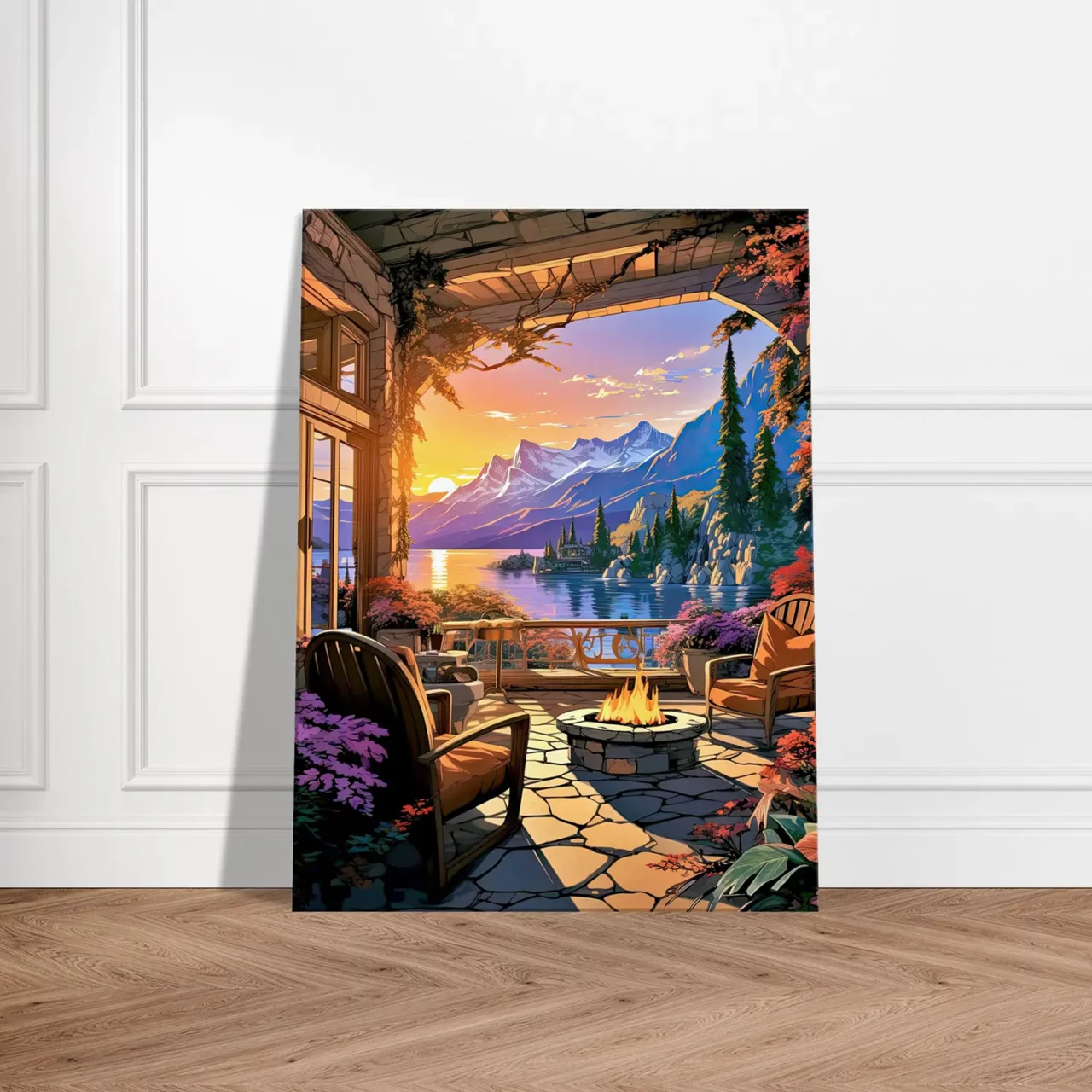 soirée d'été sur le lac louise canada