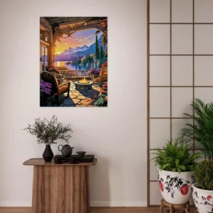 soirée d'été sur le lac louise canada