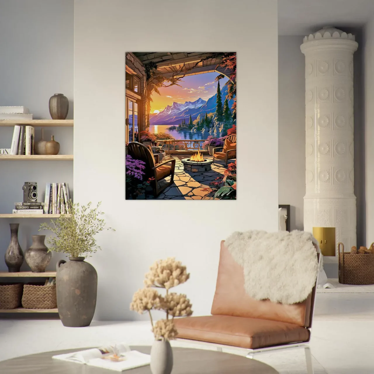 soirée d'été sur le lac louise canada