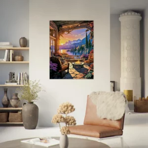 soirée d'été sur le lac louise canada