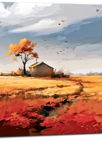 souffle de l'automne sur une maison de campagne