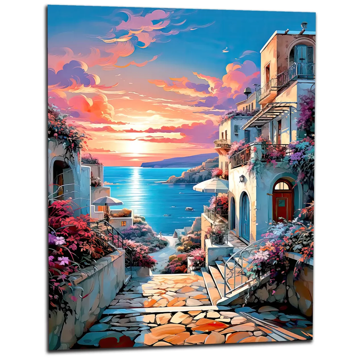 souvenir de grèce et coucher de soleil