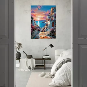 souvenir de grèce et coucher de soleil