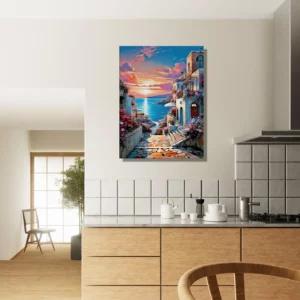 souvenir de grèce et coucher de soleil