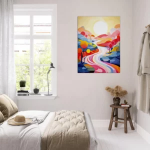 vallée kaléidoscope abstrait couleur vives